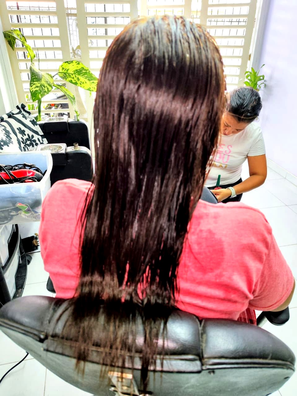 Aplicación de tinte en proceso